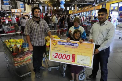 Compró mercadería y artículos de limpieza en Gómez Pardo