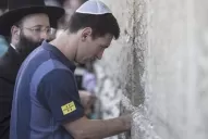 Messi visitó el Muro de los Lamentos