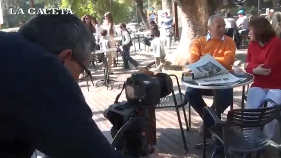 EN YERBA BUENA. Muchas de las imágenes se tomaron en los locales de uno de los shoppings de la avenida Aconquija. CAPTURA DE VIDEO