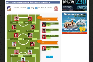 Empezá a calificar a los jugadores de tu equipo favorito