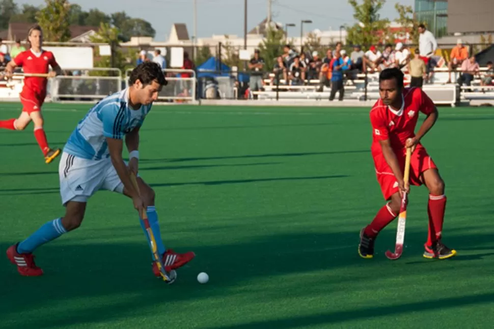 ARGENTINA CAMPEÓN. El seleccionado albiceleste goleó en la final a Canadá 4-0. 