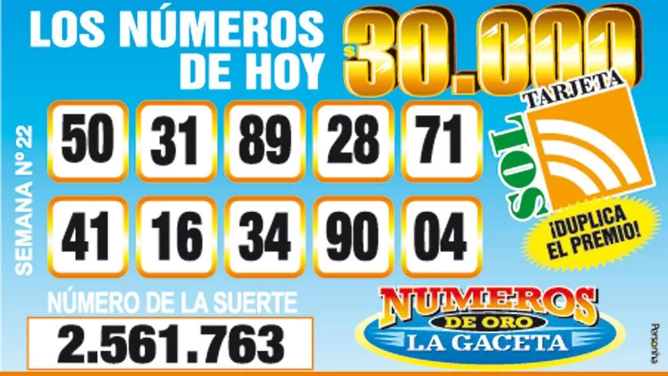 Los Números de Oro de LA GACETA