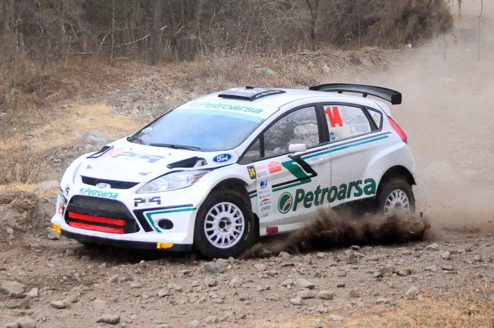 PUEDE SEGUIR AVANZANDO. Gerónimo Padilla tuvo una jornada de buenos parciales con el Ford Fiesta que prepara el equipo VRS. Lo mejor suyo fue en el segundo, cuando escoltó a Marcos Ligato. 