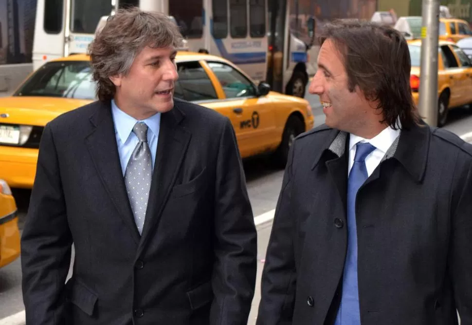 LA GIRA DE FEBRERO. El vicepresidente, Amado Boudou, y Lorenzino, fueron hace seis meses a Nueva York para participar de una audiencia judicial. SENADO DE LA NACION