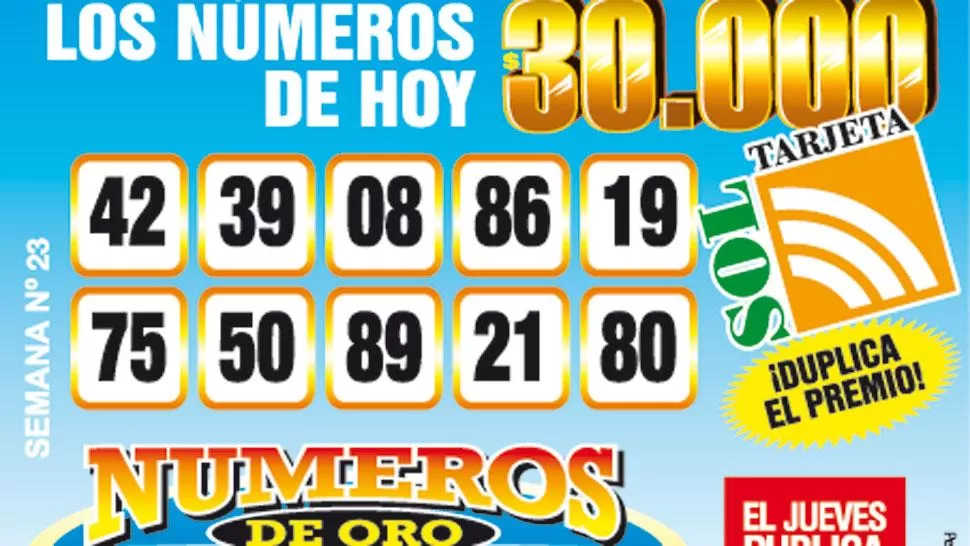 Los Números de Oro de LA GACETA