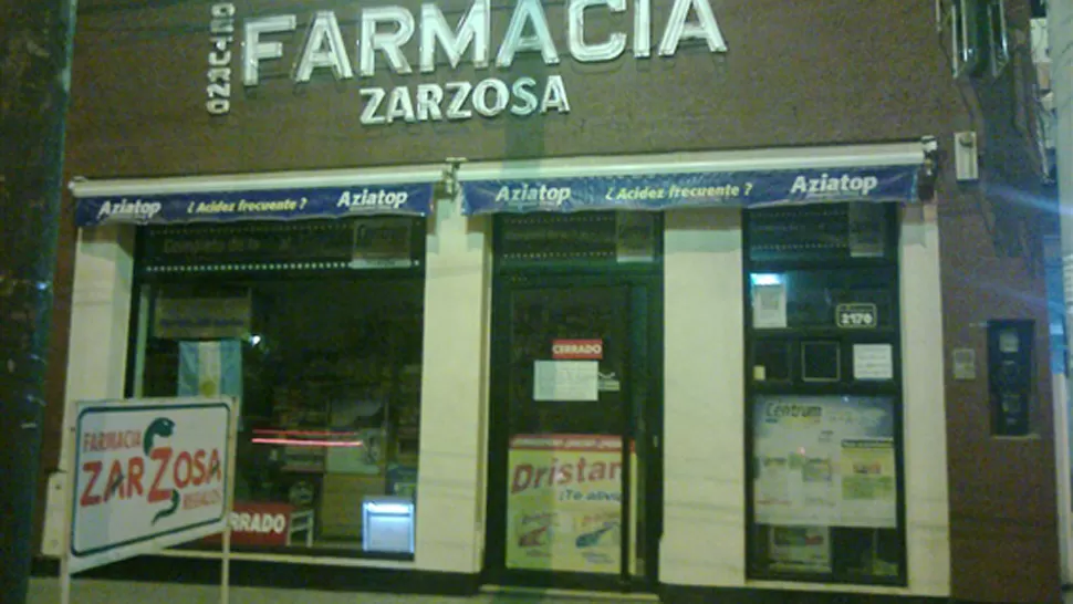 TODO CERRADO. Si vivís en Yerba Buena y necesitás algún medicamento, tendrás que dirigirte a la Capital. FOTO TOMADA DE FARMACEUTICOSYERBABUENA.COM