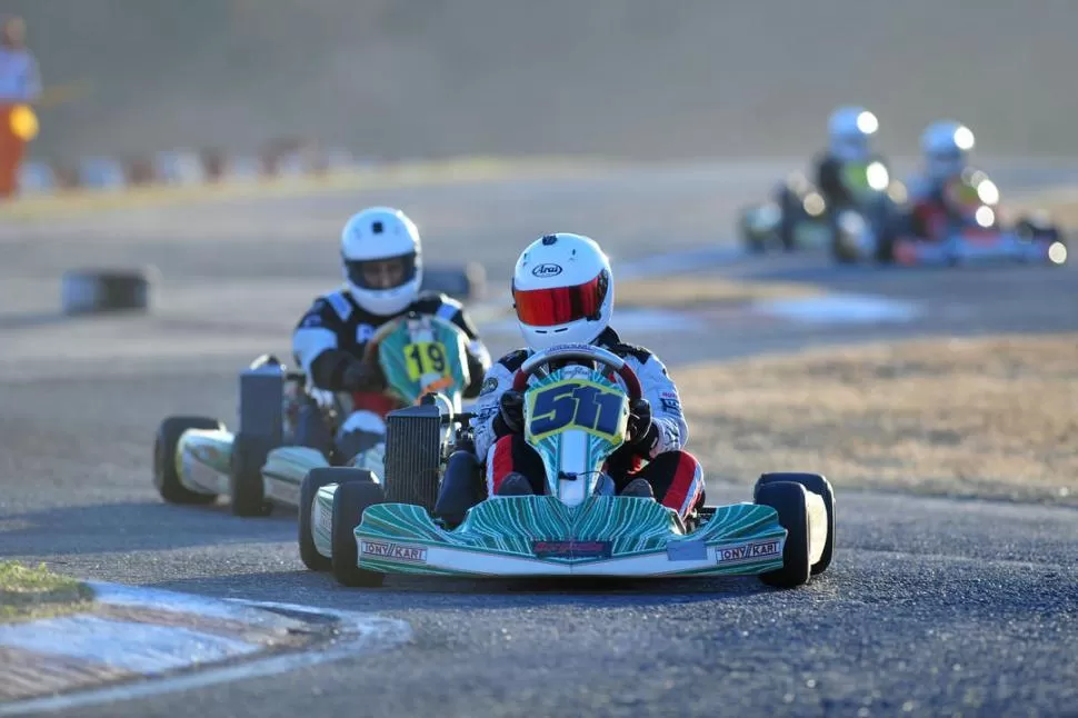 EL PUNTERO. Ricardo García lidera el certamen de la Rotax Senior, pero tiene a cinco rivales que quieren desbancarlo. 