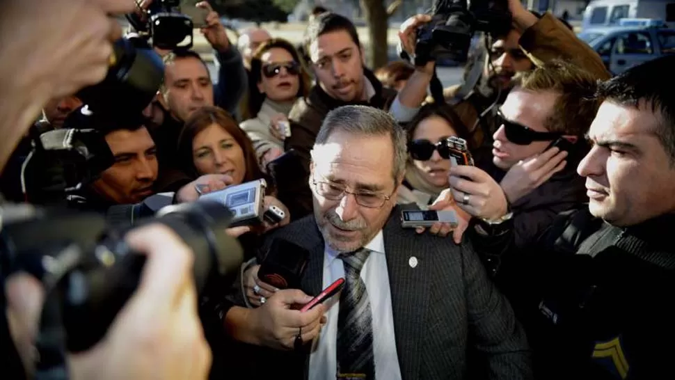 A LA JUSTICIA. Jaime llega a los tribunales de Córdoba para escuchar la sentencia. DYN