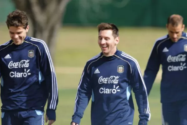 Sabella probó con Gago, Messi y Agüero