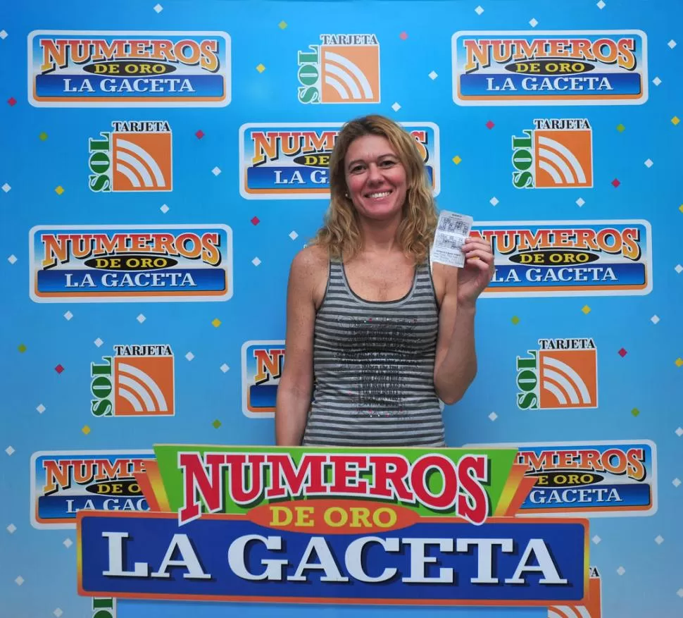 AFORTUNADA. Erica Constanza Rajmiel cobrará 30.000 pesos. TELAM