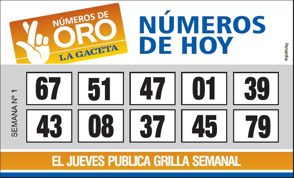 Los Números de Oro de LA GACETA