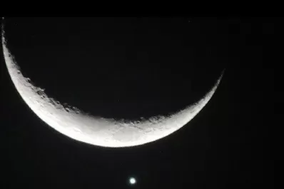La Luna y Venus dieron un espectáculo en el cielo