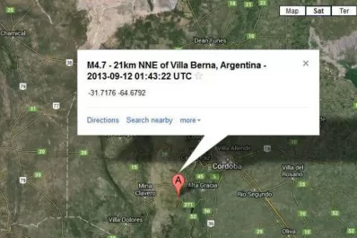 Un temblor de 4,7 grados sacudió a Córdoba