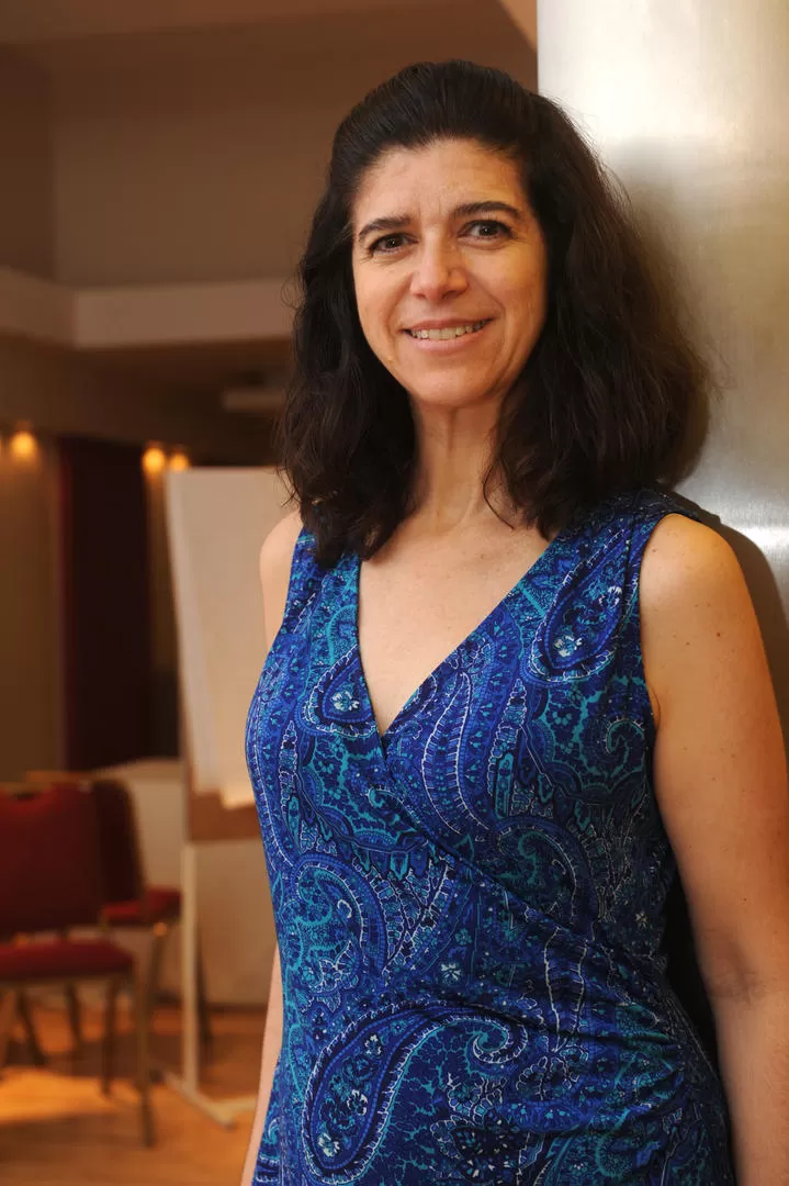 EN TUCUMÁN. Margarita Tarragona, luego de dictar una capacitación. LA GACETA / FOTO DE ANTONIO FERRONI 