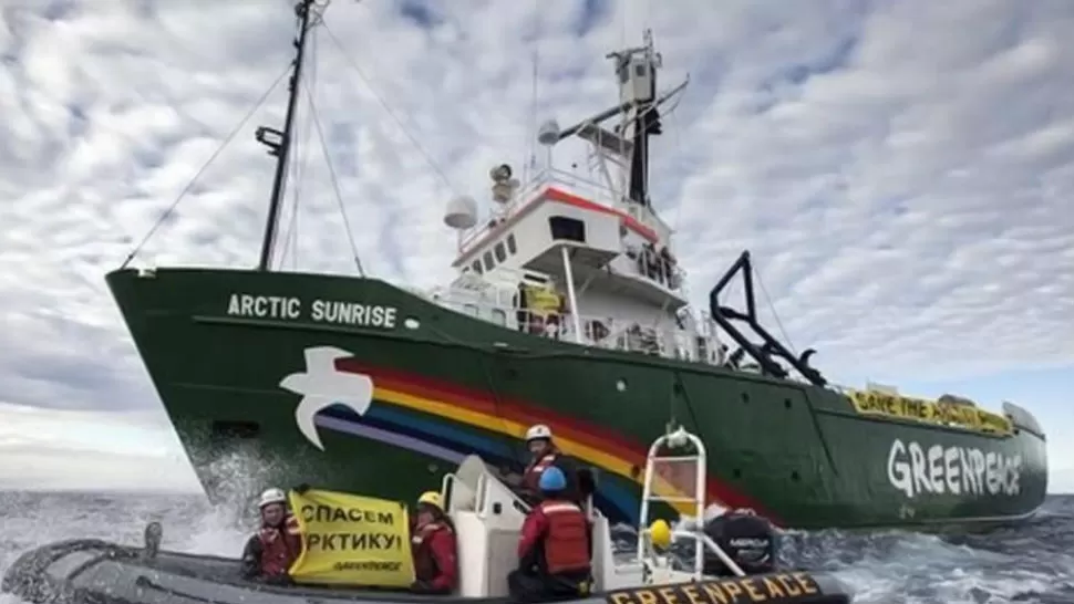 PROTESTA. Greenpeace inició una campaña para lograr la liberación de los argentinos. FOTO TOMADA DE GREENPEACE.COM