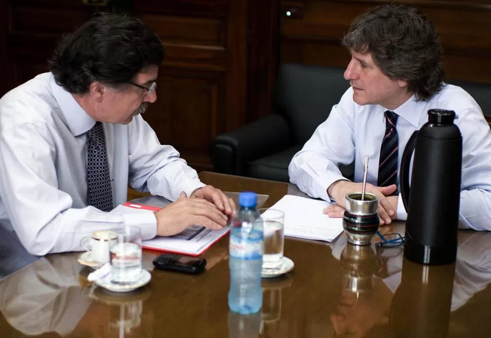 PESE A LAS QUEJAS. Boudou continúa con la agenda presidencial. TELAM