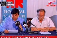 Gioja está con pronóstico reservado pero estable