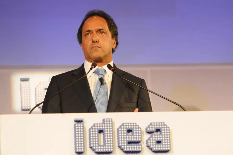 POSICIÓN. El gobernador de Buenos Aires habló durante la jornada de apertura del encuentro de empresarios. .IDEARED.ORG