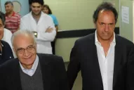 Scioli fue a visitar a Gioja, que continúa con pronostico reservado