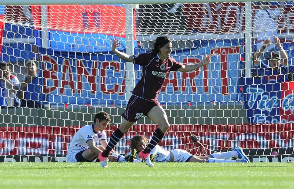 Ismael Blanco, con la camiseta de Lanús.