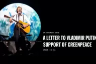 Paul McCartney pidió la liberación de los activistas de Greenpeace