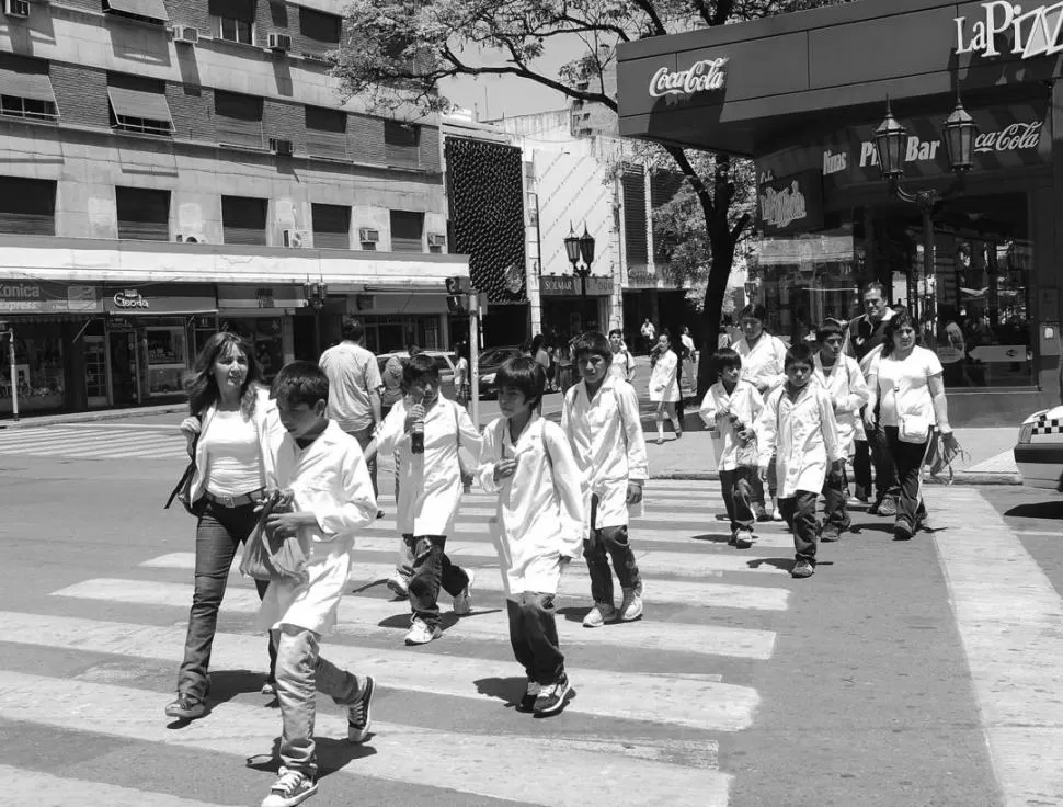 ASOMBRADOS. Los chicos de Anca Juli descubrieron un mundo nuevo. LA GACETA / FOTO DE HECTOR PERALTA