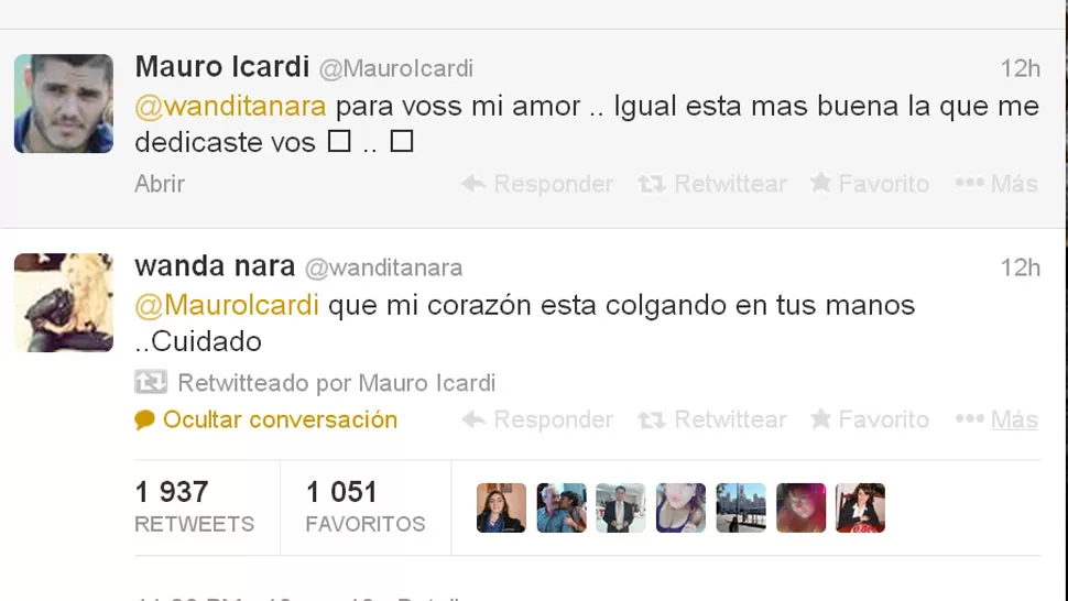 AMOR EN LAS REDES SOCIALES. Sin consideraciones, Wanda e Icardi expresan sus sentimientos. CAPTURA DE IMAGEN.