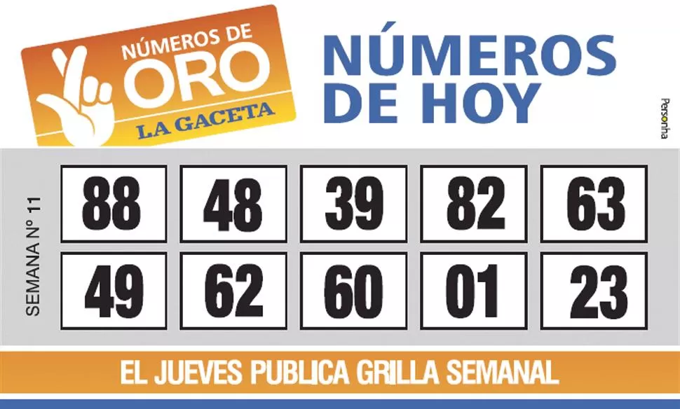 Los Números de Oro de LA GACETA