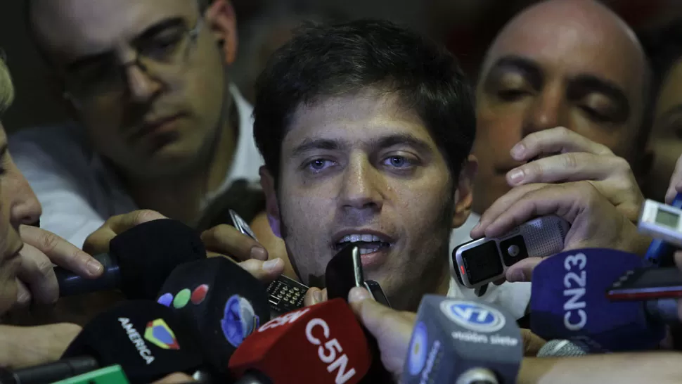 ANTE LA PRENSA. Kicillof dijo que mañana anunciará quiénes integrarán el ministerio. DYN