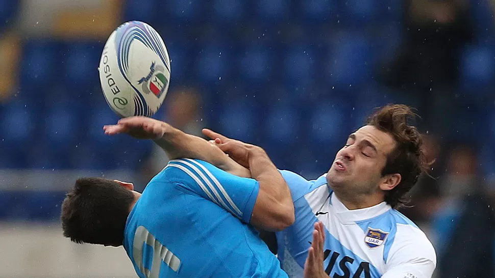 ORGULLO PROVINCIAL. Nico Sánchez anotó un try para los Pumas. REUTERS