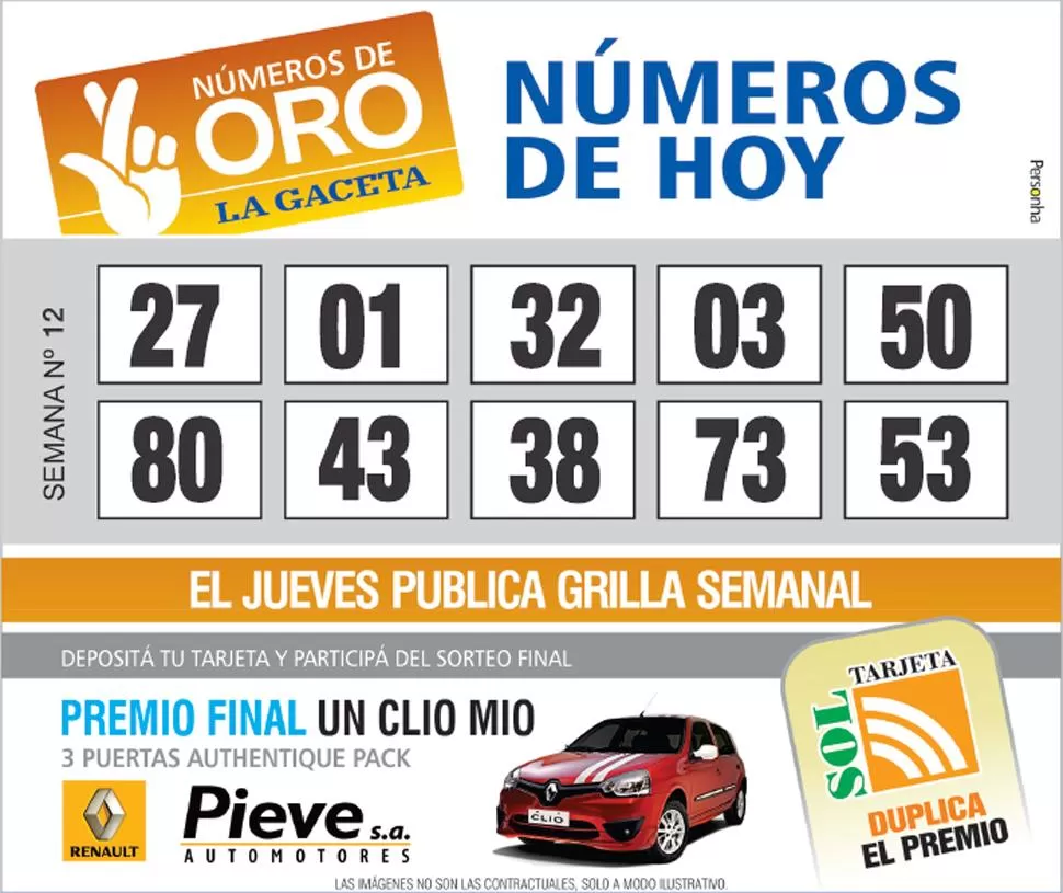 Los Números de Oro de LA GACETA