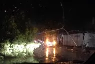 La tormenta duró pocos minutos, pero causó destrozos
