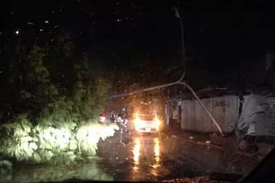 La tormenta duró pocos minutos, pero causó destrozos