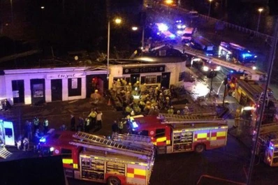 Un helicóptero policial se estrelló sobre bar en Glasgow