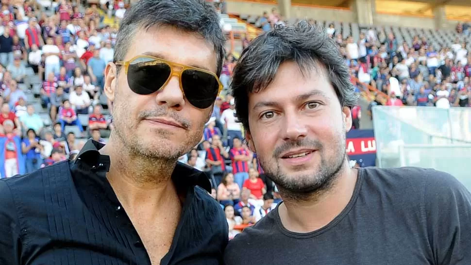 SUEÑA LA DUPLA. Tinelli y Lammens quieren coronar su primer año en el club con un título. ARCHIVO TELAM