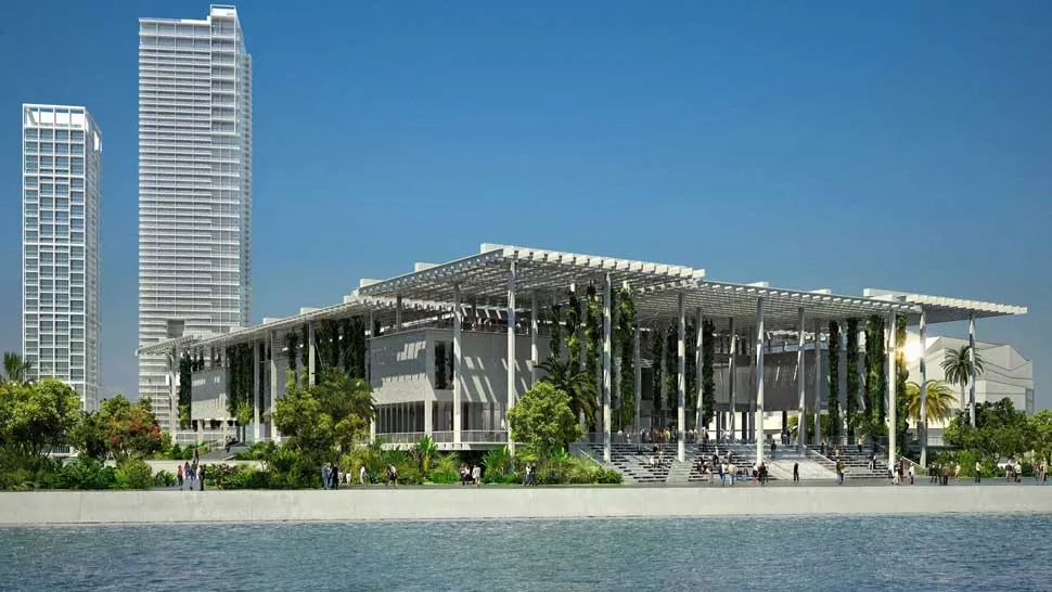 OBRA MAESTRA. El edificio cuenta con jardines colgantes y fue pensado para aprovechar la luz solar. Además costó U$S 220 millones. FOTO TOMADA DE PAMM.ORG