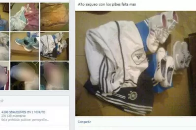 Detuvieron a los jóvenes que publicaron en Facebook el botín de los saqueos