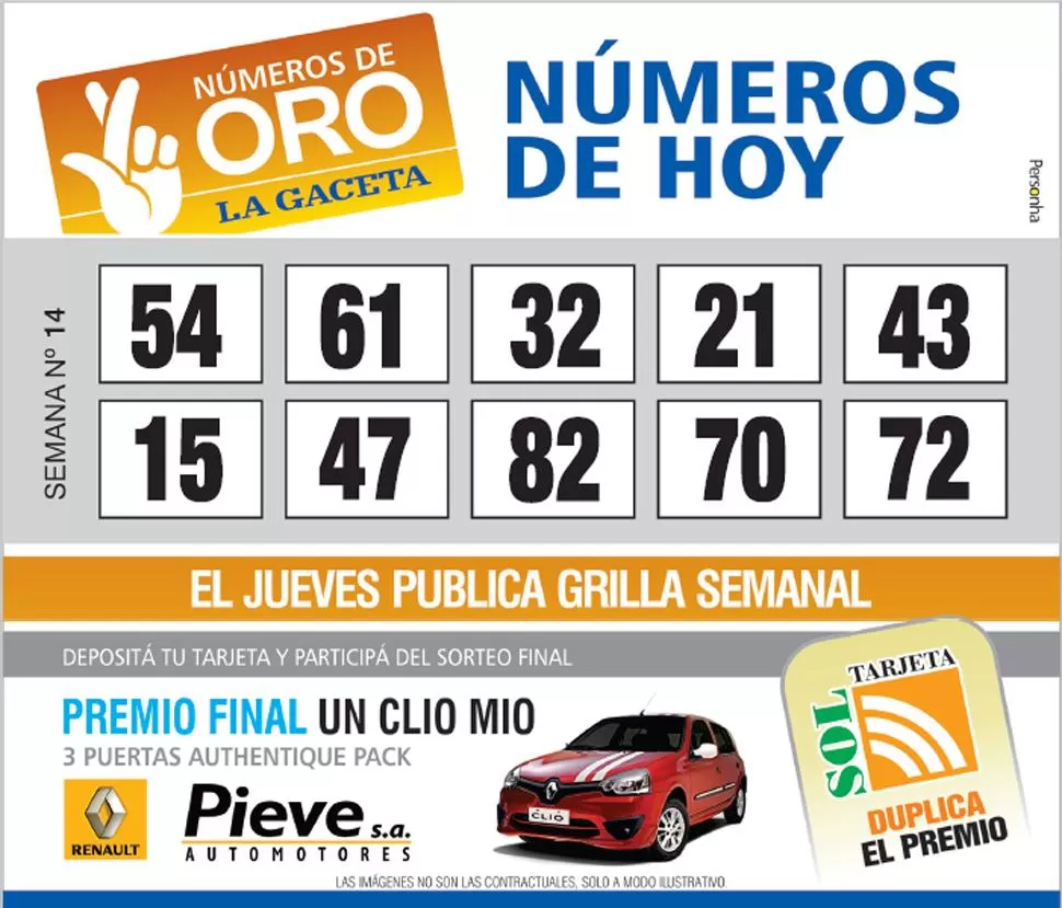 Los Números de Oro de LA GACETA