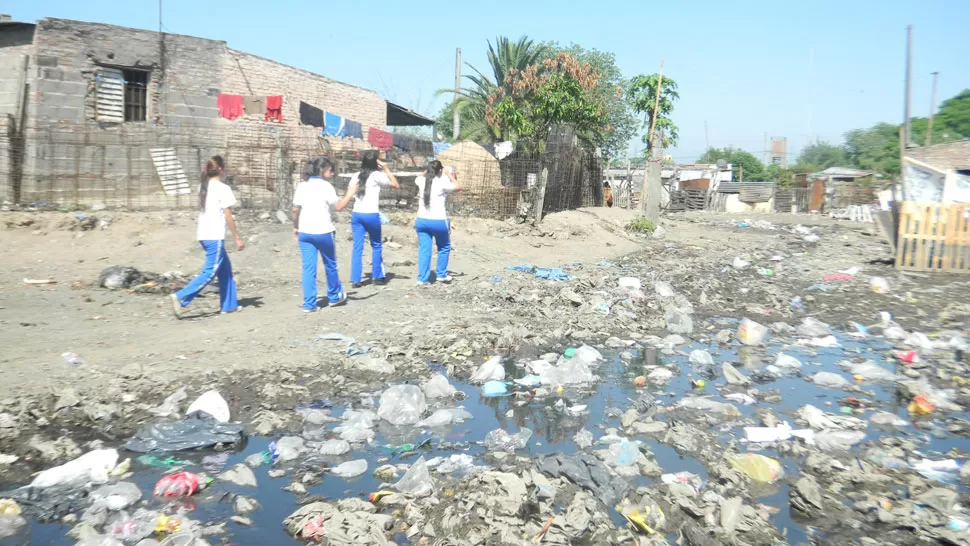 UN MUNDO DESOLADO. Hay sectores donde la basura es como una alfombra. En otros, lo insólito emerge, como una pileta.