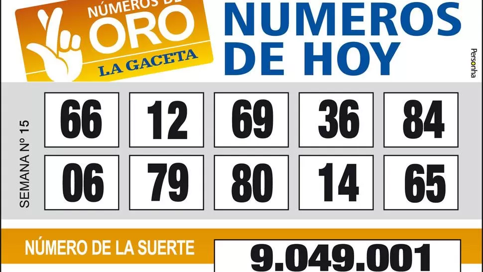 Los Números de Oro de LA GACETA