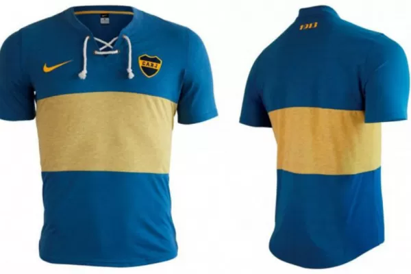 Boca presentó su camiseta retro por los 100 años de la franja amarilla