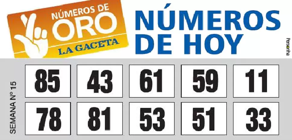 Los Números de Oro de LA GACETA