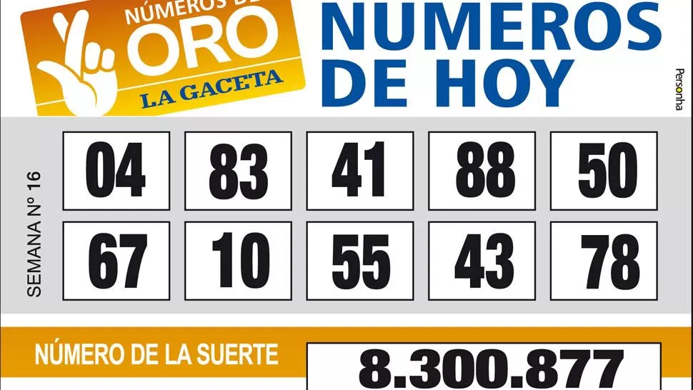 Los Números de Oro de LA GACETA