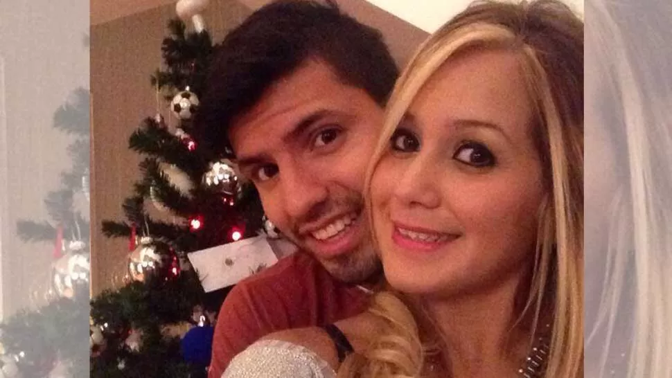 JUNTOS. La pareja pasó la Nochebuena en familia. FOTO TOMADA DE TWITTER.COM/AGUEROSERGIOKUN