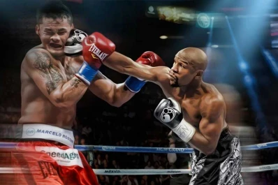 Primer golpe entre Maidana y Mayweather