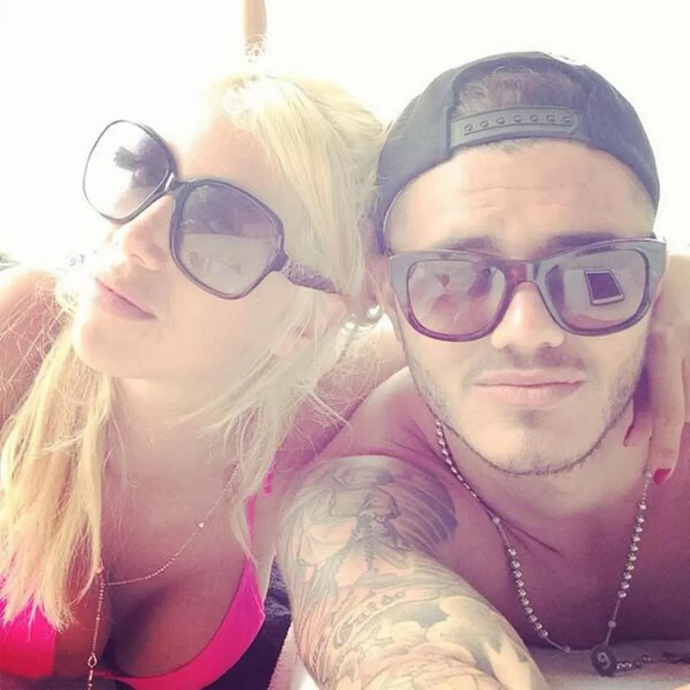 NUEVO ROMANCE. Wanda Nara está en Brasil con su novio, Mauro Icardi. Twitter @mauroicardi 