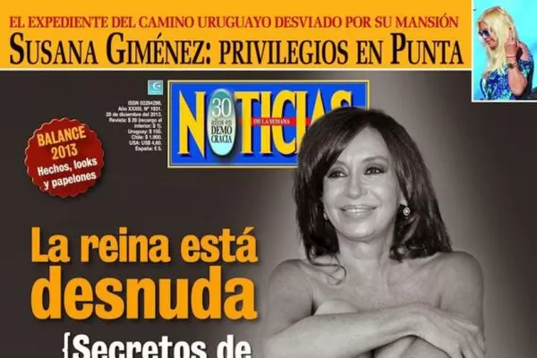 La polémica tapa de la revista Noticias sobre Cristina: La reina está desnuda