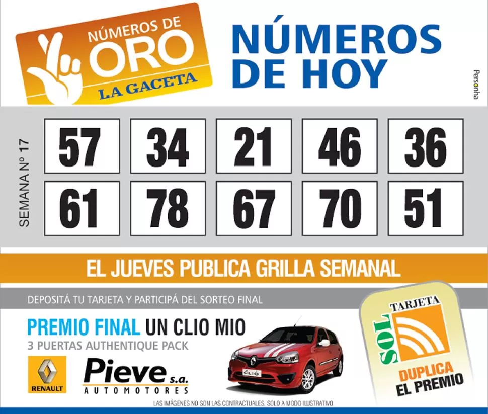 Los Números de Oro de LA GACETA