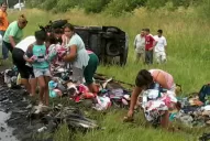 Robaron la mercadería de las víctimas calcinadas en la ruta 38