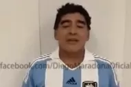 Diego Maradona compartió un polémico saludo de Año Nuevo en Facebook y YouTube